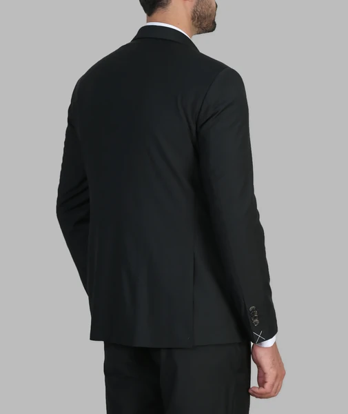 کت و شلوار مردانه یقه بلیزر دبل برست  اوستا - مشکی