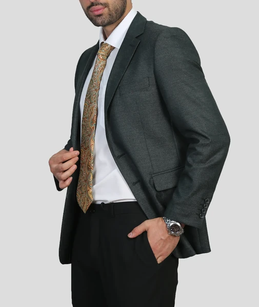  کت تک مردانه طرح دار دینارا - سبز