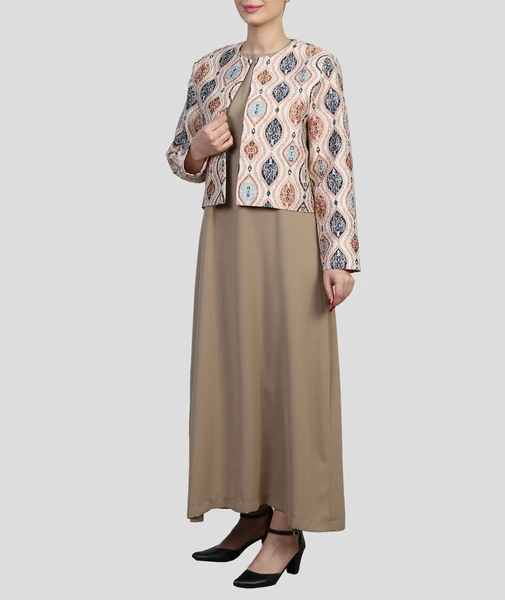 کت سارافون لینن ترنج - کرم