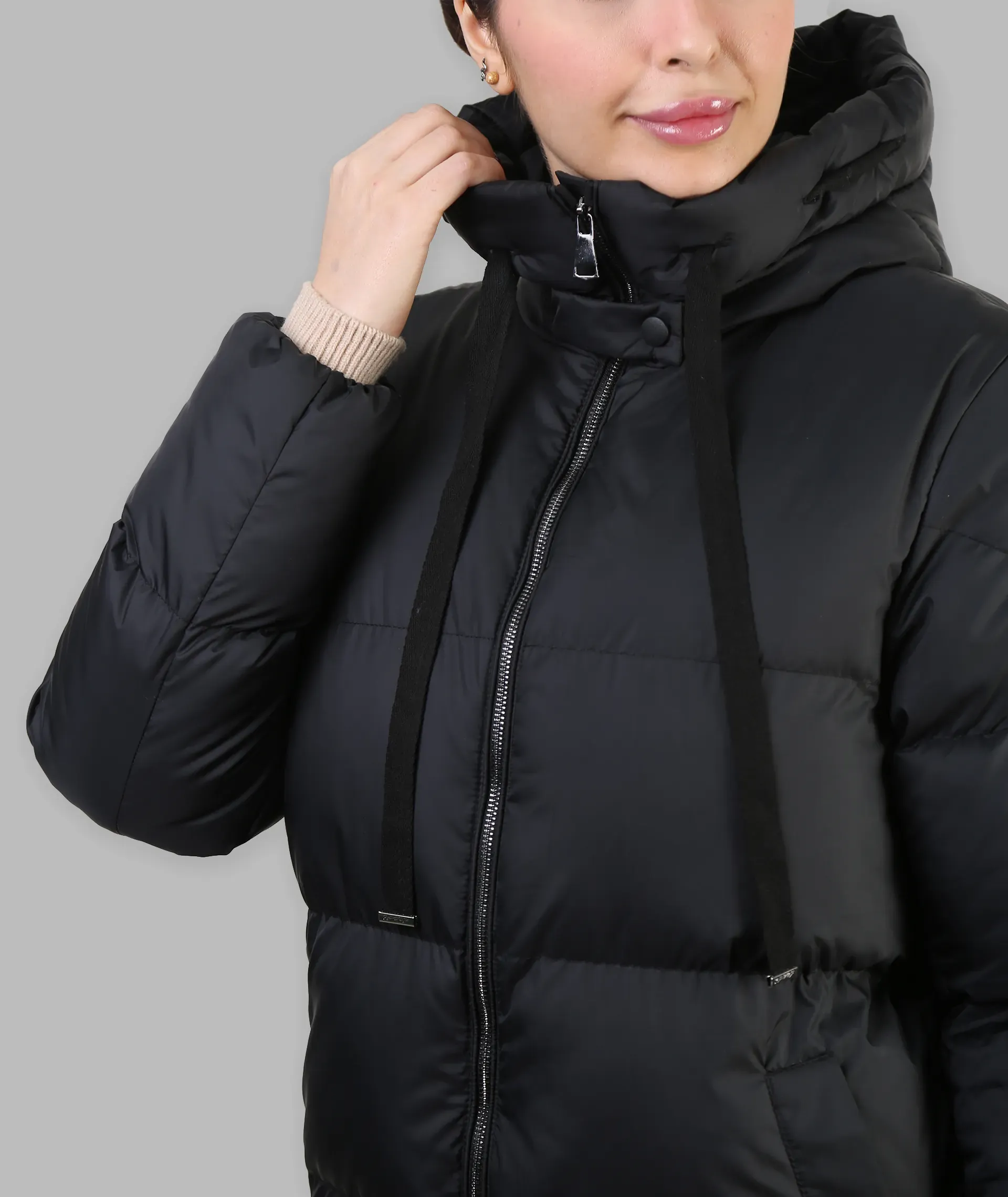 کاپشن شمعی زنانه  کوتاه  یقه ایستاده ثنا
