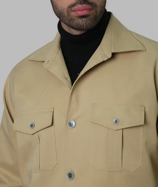 کت تک مردانه کتان سافارا - خردلی