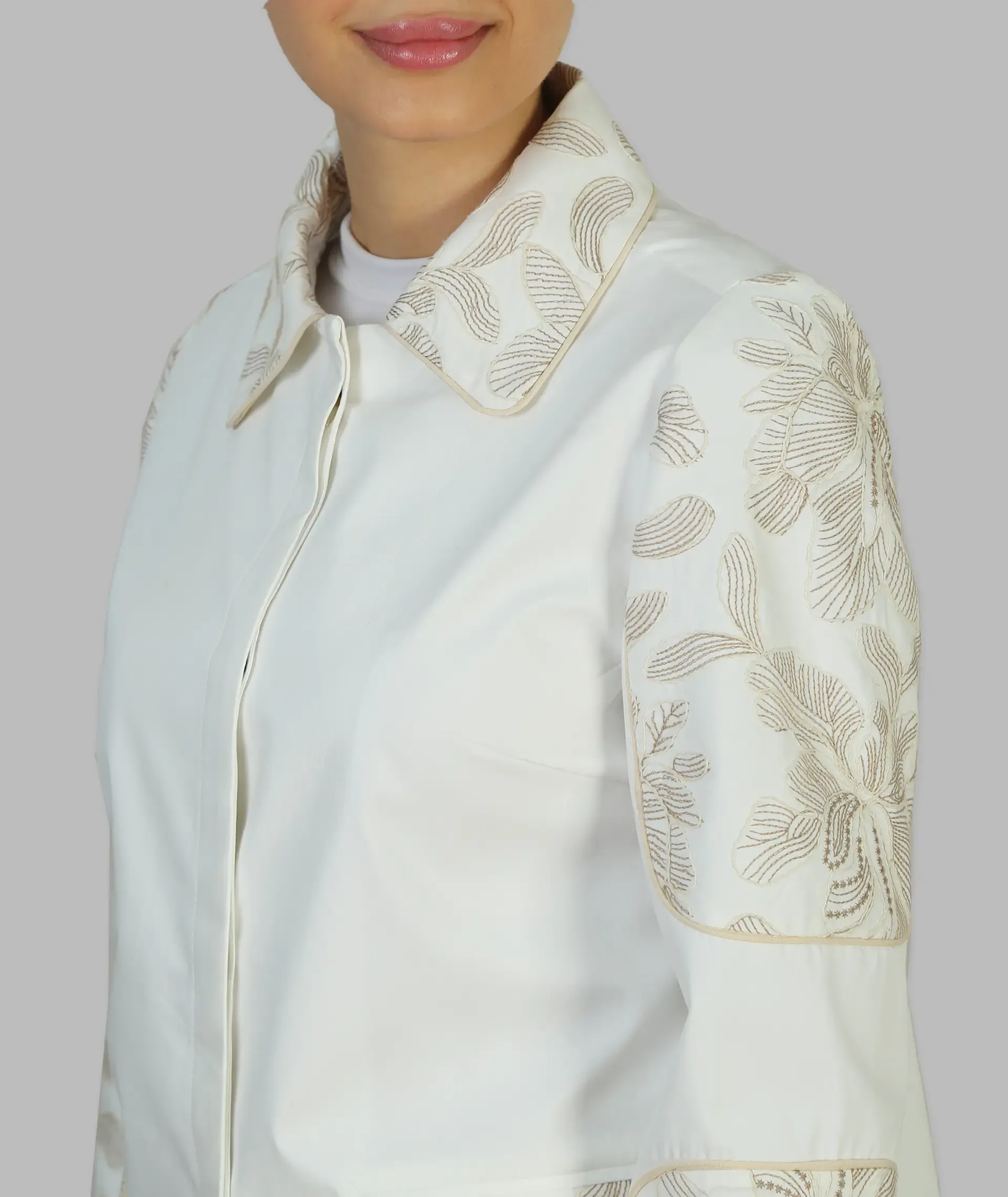 مانتو زنانه پوپلین یقه شکاری