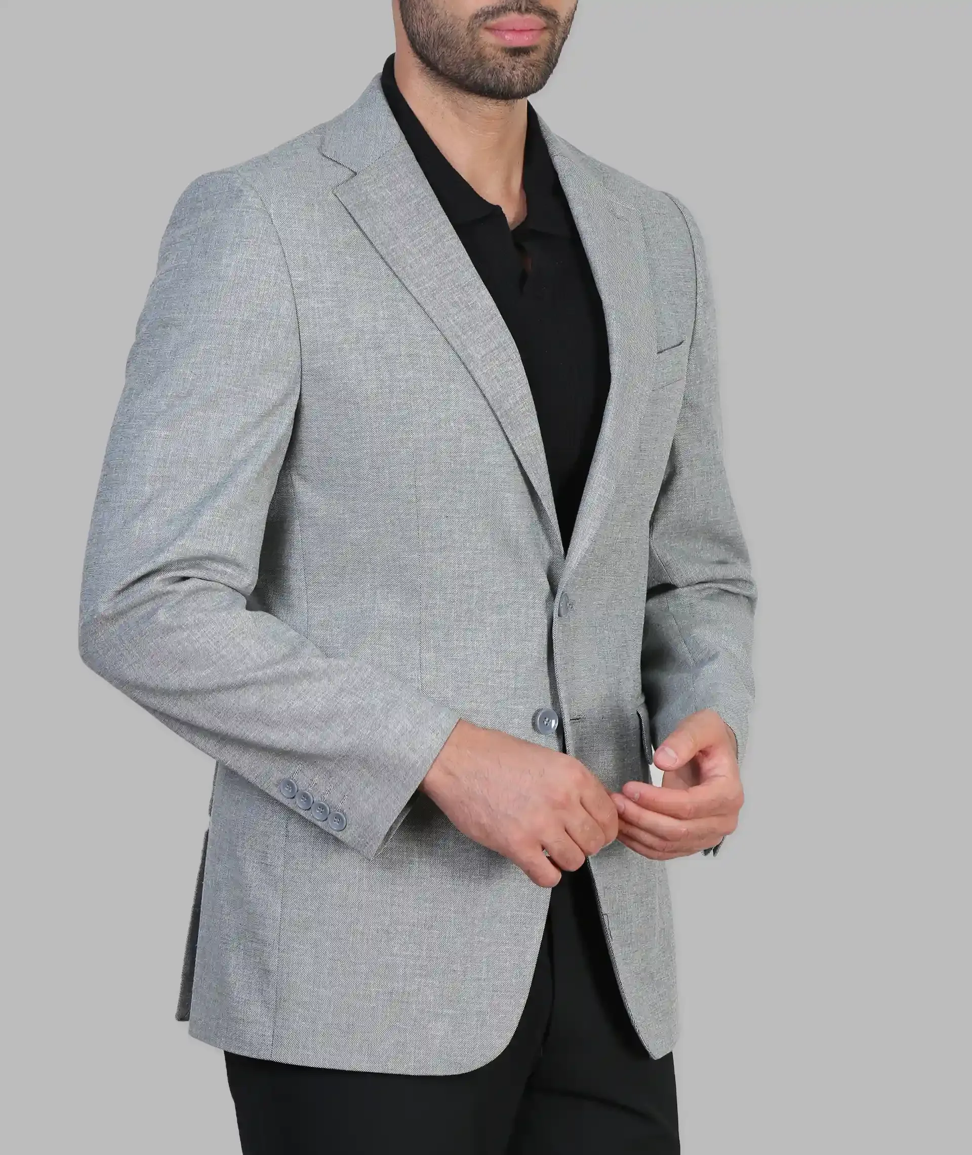 کت تک مردانه لینن یقه انگلیسی