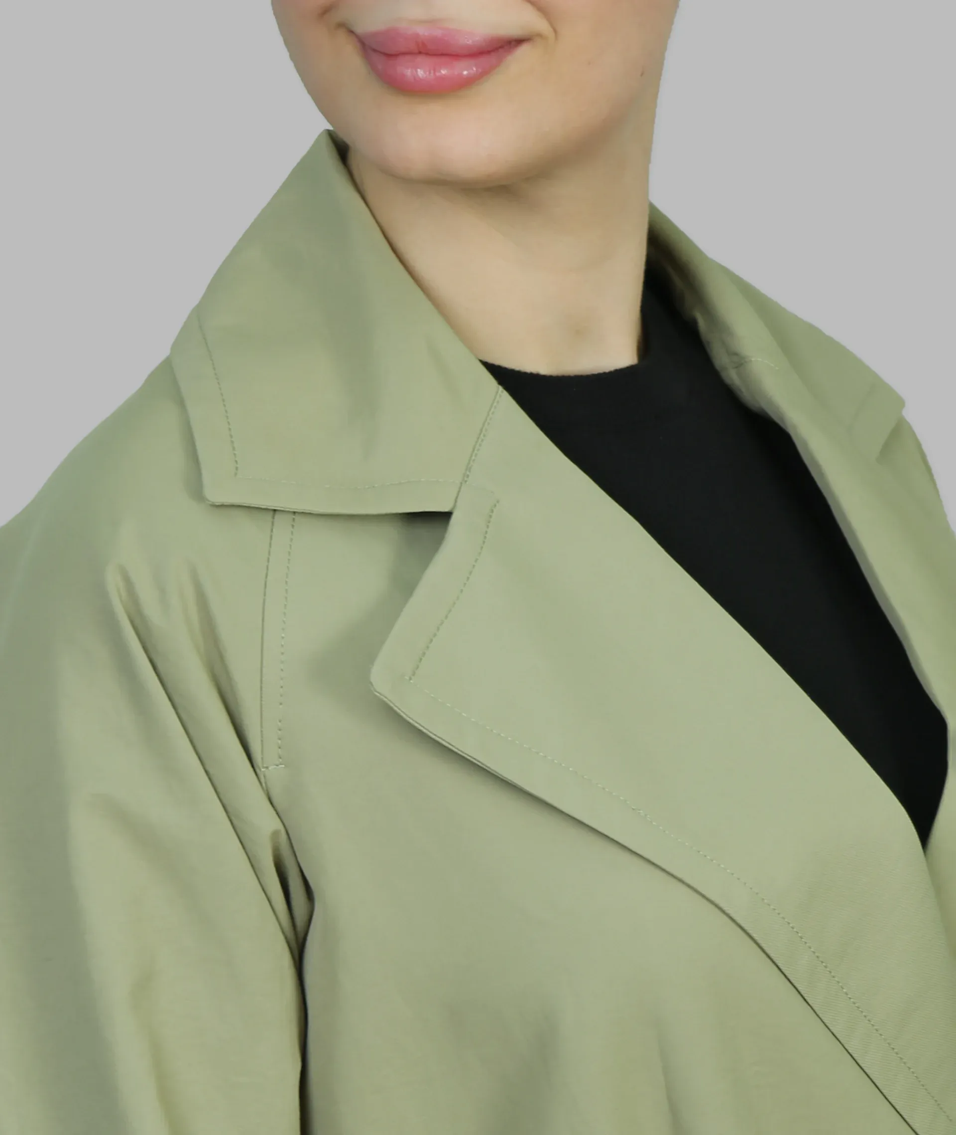 بارانی زنانه کتان زارا یقه انگلیسی دبل برست چیترا